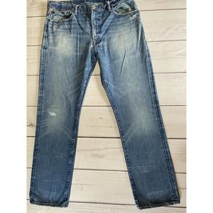 Denim & Supply Ralph Lauren Jeans Mens Blue Straight Leg Denim Pants 36x33